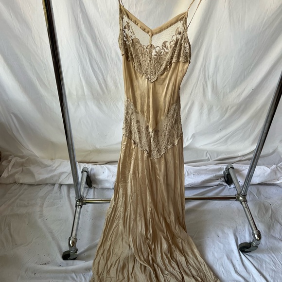 Johnny Was Biya Silk Cream Lace Maxi Dress - Picture 6 of 10